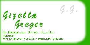 gizella greger business card